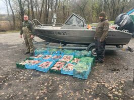 На території заказника на Черкащині інспектори виявили незаконні сітки з рибою